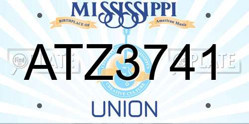 ATZ3741 Mississippi License Plate