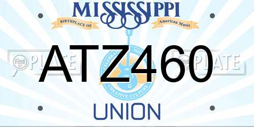 ATZ460 Mississippi License Plate