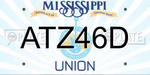 ATZ46D Mississippi License Plate