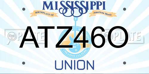 ATZ46O Mississippi License Plate