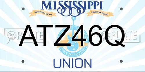 ATZ46Q Mississippi License Plate