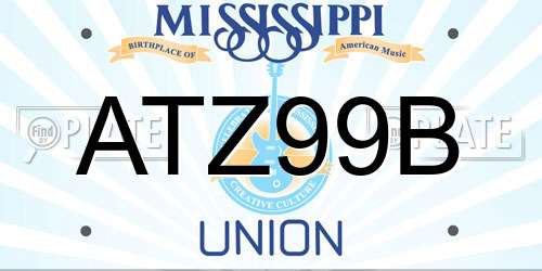 ATZ99B Mississippi License Plate