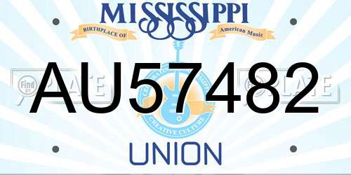 AU57482 Mississippi License Plate