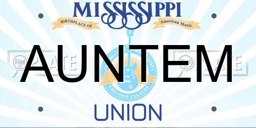 AUNTEM Mississippi License Plate