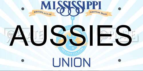 AUSSIES Mississippi License Plate