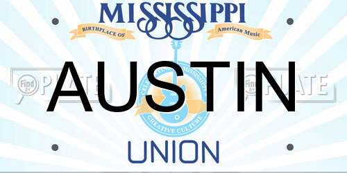 AUSTIN Mississippi License Plate