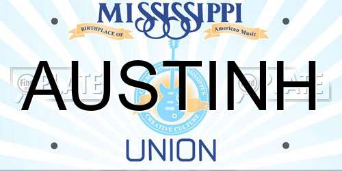AUSTINH Mississippi License Plate