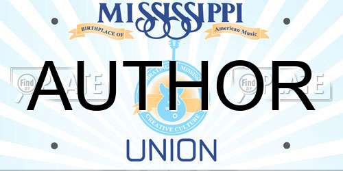 AUTHOR Mississippi License Plate