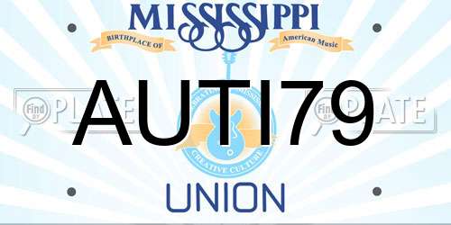 AUTI79 Mississippi License Plate