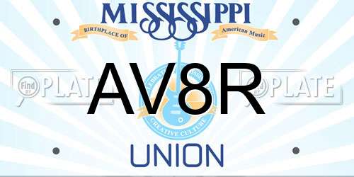 AV8R Mississippi License Plate
