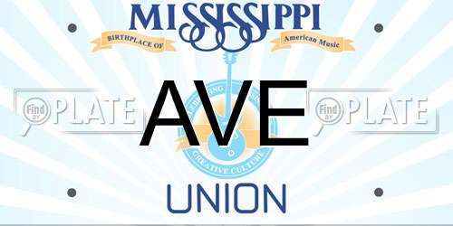 AVE Mississippi License Plate