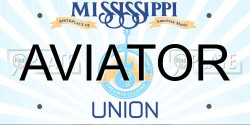 AVIATOR Mississippi License Plate