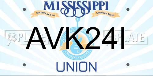 AVK24I Mississippi License Plate