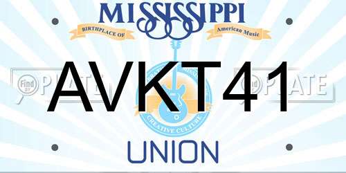 AVKT41 Mississippi License Plate