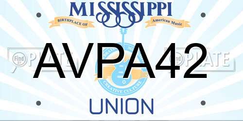 AVPA42 Mississippi License Plate