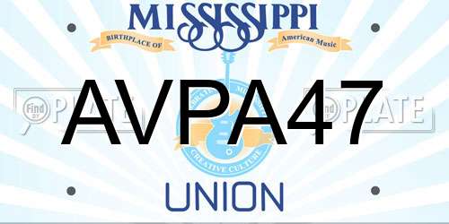 AVPA47 Mississippi License Plate