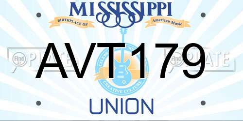 AVT179 Mississippi License Plate