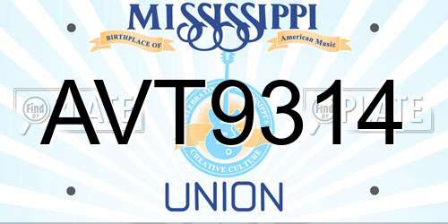 AVT9314 Mississippi License Plate