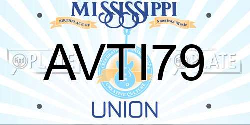 AVTI79 Mississippi License Plate