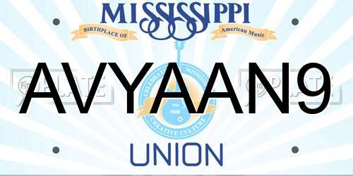 AVYAAN9 Mississippi License Plate