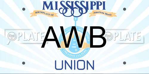 AWB Mississippi License Plate