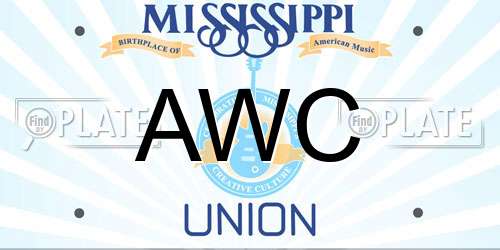 AWC Mississippi License Plate