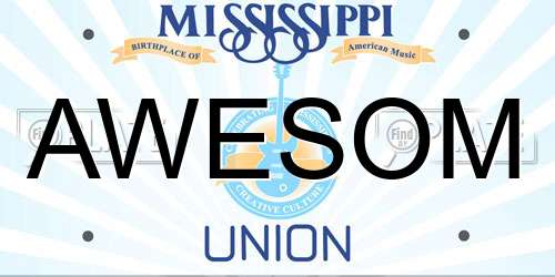 AWESOM Mississippi License Plate