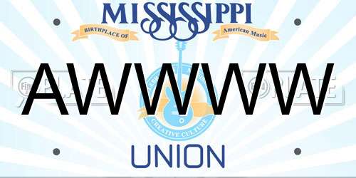 AWWWW Mississippi License Plate