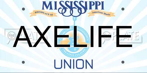AXELIFE Mississippi License Plate