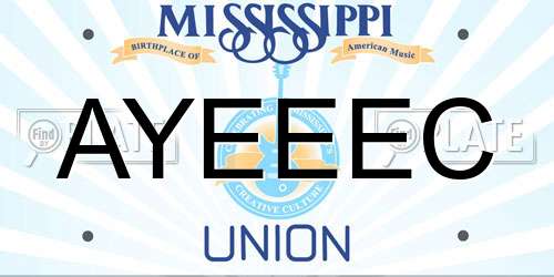 AYEEEC Mississippi License Plate