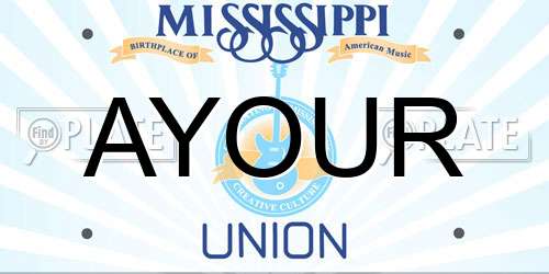 AYOUR Mississippi License Plate
