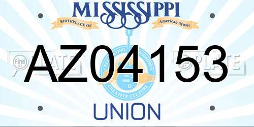 AZ04153 Mississippi License Plate