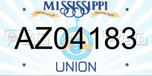 AZ04183 Mississippi License Plate