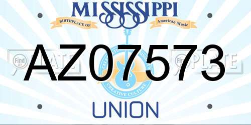 AZ07573 Mississippi License Plate