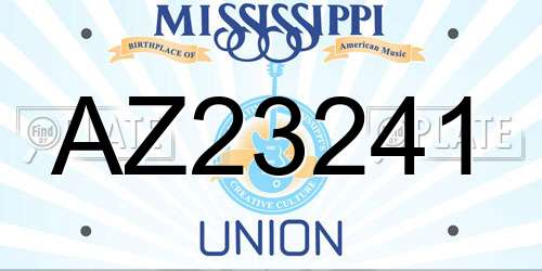 AZ23241 Mississippi License Plate