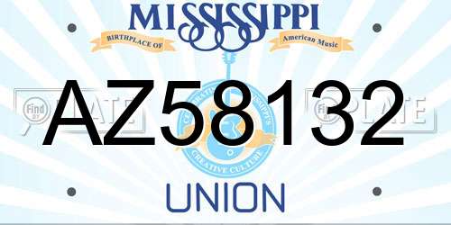 AZ58132 Mississippi License Plate