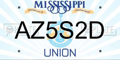 AZ5S2D Mississippi License Plate