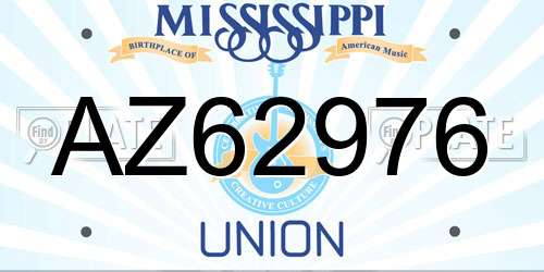 AZ62976 Mississippi License Plate