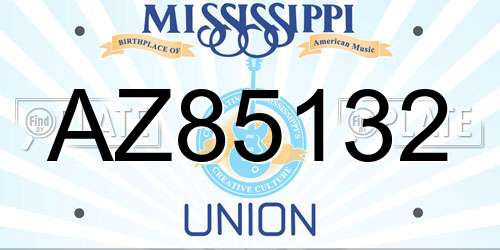 AZ85132 Mississippi License Plate