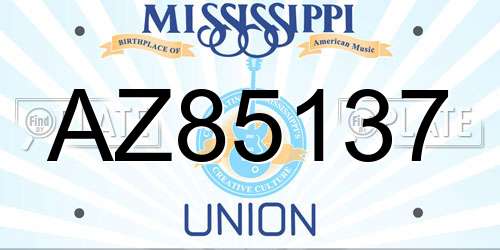 AZ85137 Mississippi License Plate