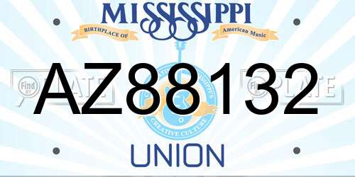 AZ88132 Mississippi License Plate