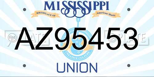 AZ95453 Mississippi License Plate