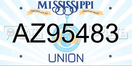 AZ95483 Mississippi License Plate