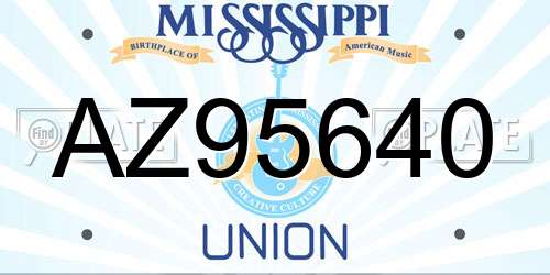 AZ95640 Mississippi License Plate