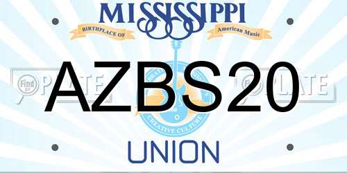 AZBS20 Mississippi License Plate