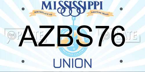 AZBS76 Mississippi License Plate