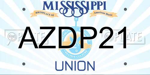 AZDP21 Mississippi License Plate