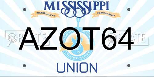 AZOT64 Mississippi License Plate