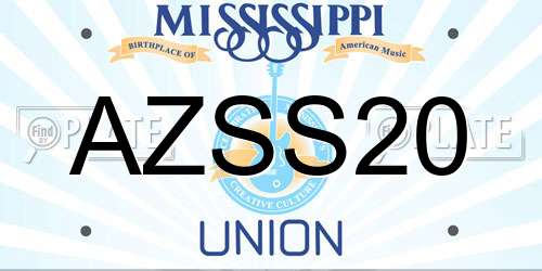 AZSS20 Mississippi License Plate