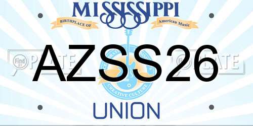 AZSS26 Mississippi License Plate